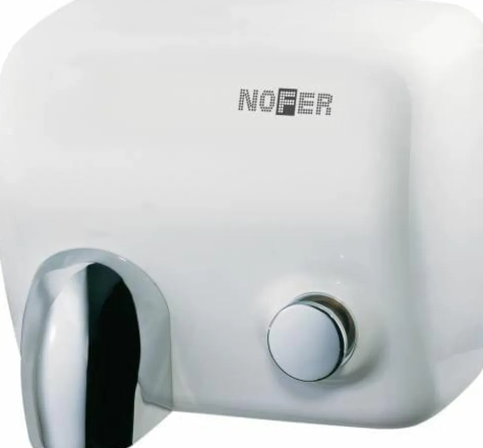 Secamanos CYCLON Pulsador Carcasa INOX Blanco 01100.W – Nofer