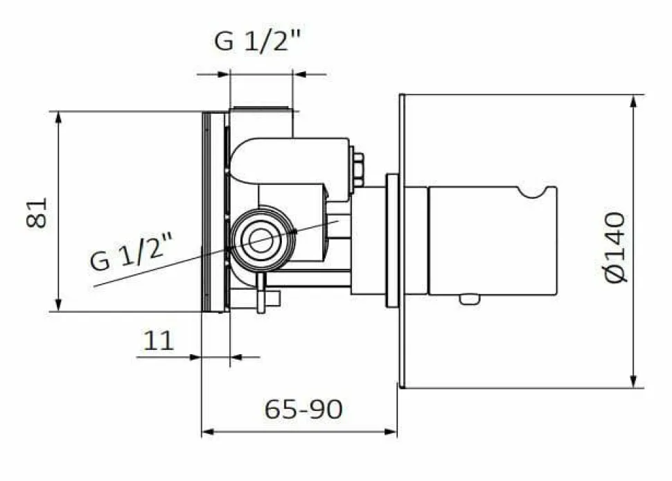 Selector De Temperatura De Empotrar Cool Inox Estilo Premium Colección INTIMIXER 90170903 – GRB Mixers