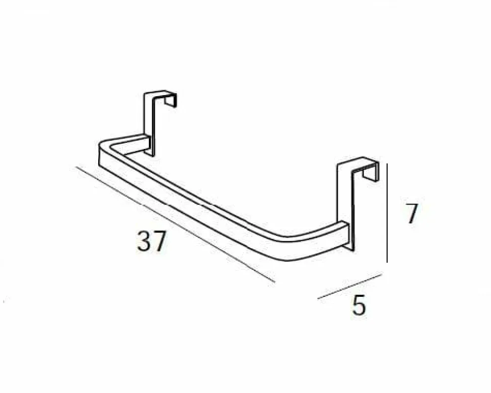 T.Barra 37Cm.Lat.Mueble – Cromo Modelo Varios – 2563002 – Manillons Torrent