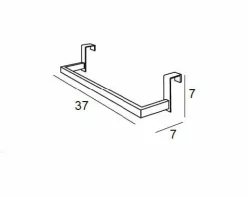 T.Barra Rect.37Cm.Lat.Mueble – Cromo Modelo Combis – 6345002 – Manillons Torrent