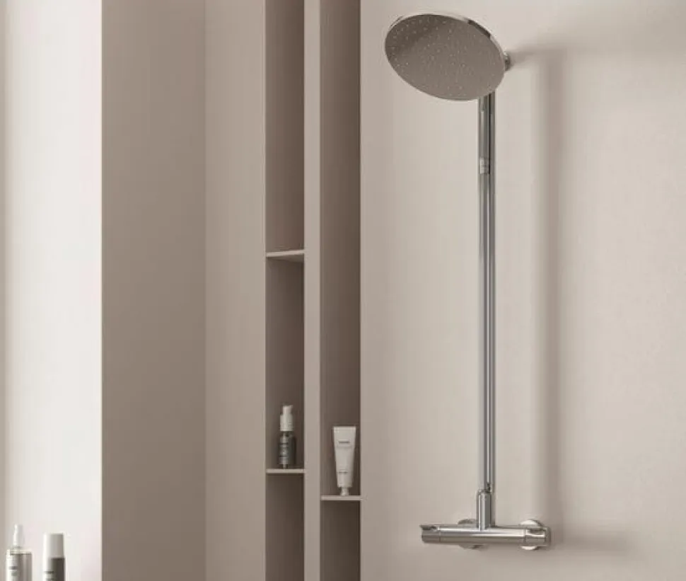 Termostática De Ducha Con Columna Gyro Cromo Estilo Hidro Colección PREMIER 50625500 – GRB Mixers