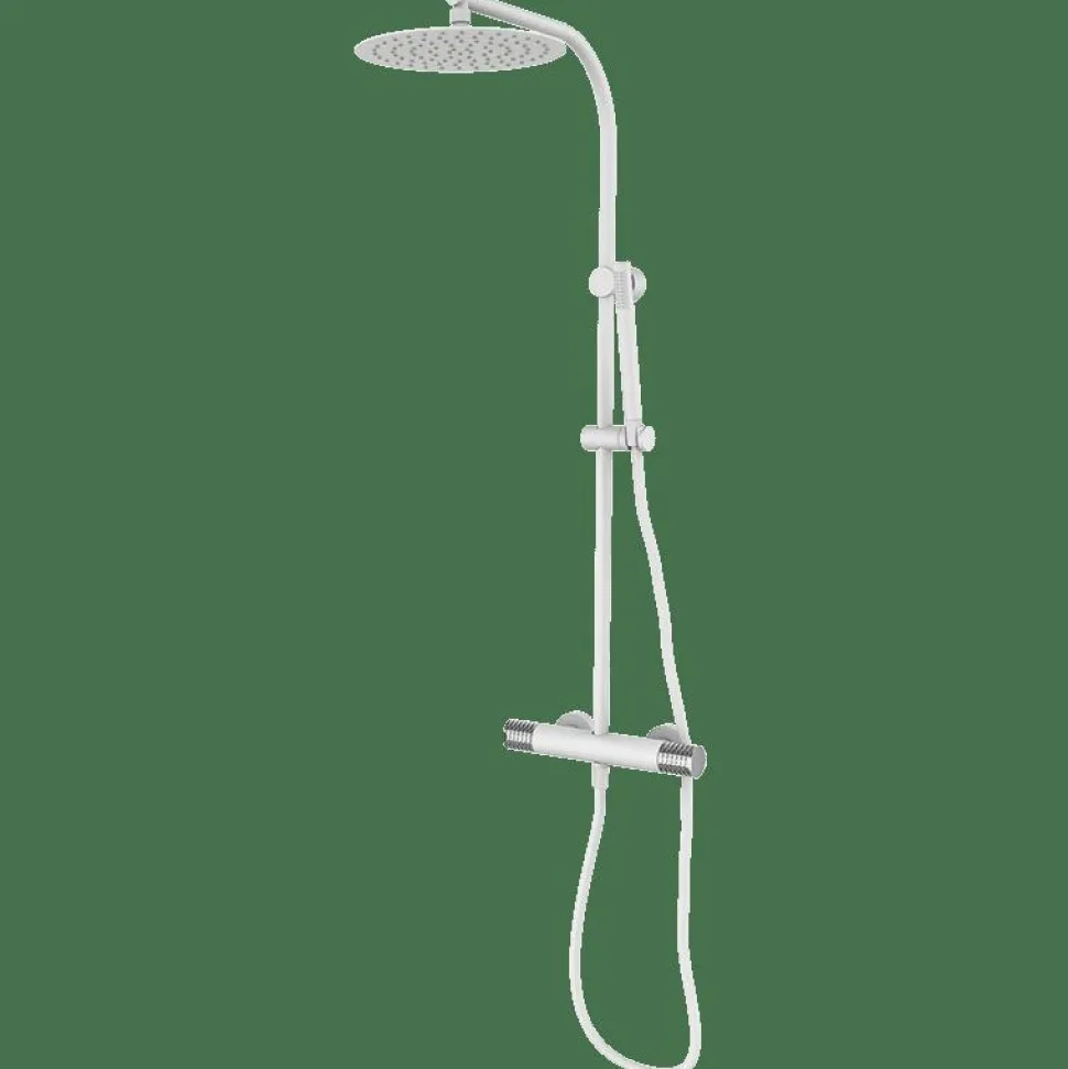 Termostática De Ducha Con Columna Blanco Estilo Premium Colección AURA 75425751 – GRB Mixers