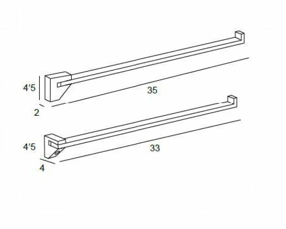 Toallero Abatible – Cromo Modelo Cristal – 5452002 – Manillons Torrent