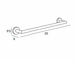 Toallero Barra 35 Cm – Pulido B. Modelo Eco – 6531053 – Manillons Torrent