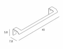 Toallero Barra 45 Cm – Terracota Modelo Slim – 2318/2378TER – Manillons Torrent