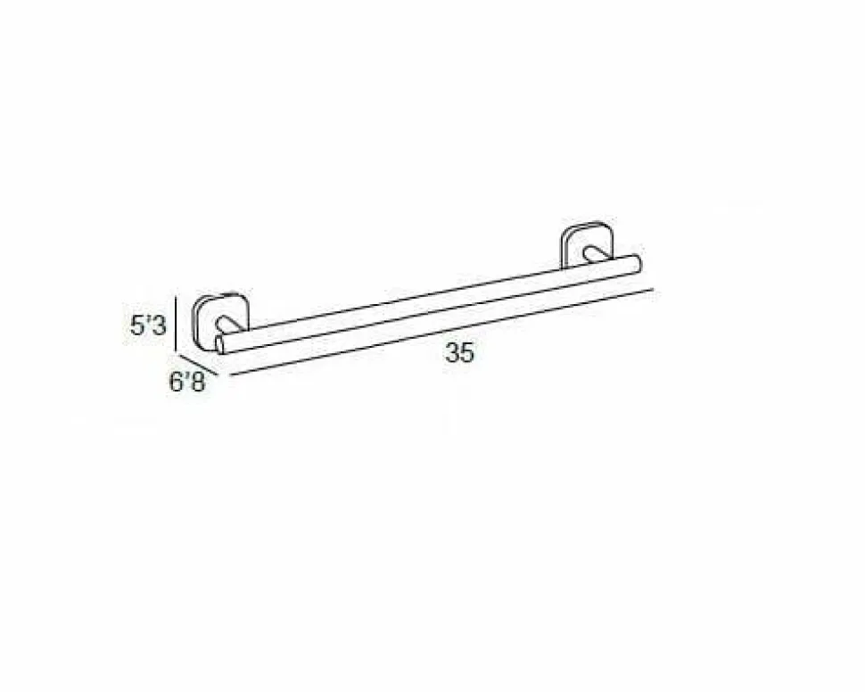 Toallero Barra 35 – Cromo Modelo Bassic – 1531002 – Manillons Torrent