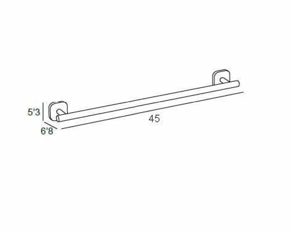 Toallero Barra 45 – Cromo Modelo Bassic – 1518002 – Manillons Torrent