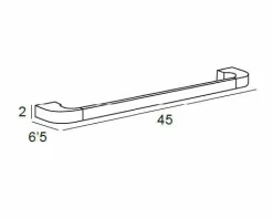Toallero Barra 45 – Cromo Modelo Lys – 6718002 – Manillons Torrent