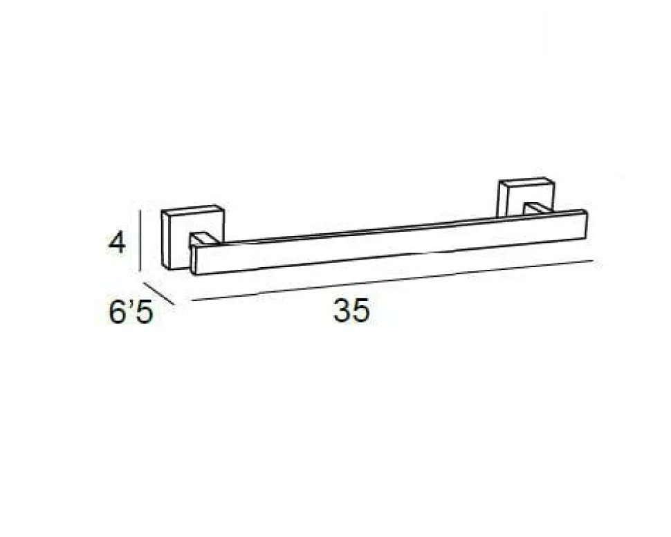 Toallero Barra 35 – Cromo Modelo Lissa – 6231002 – Manillons Torrent