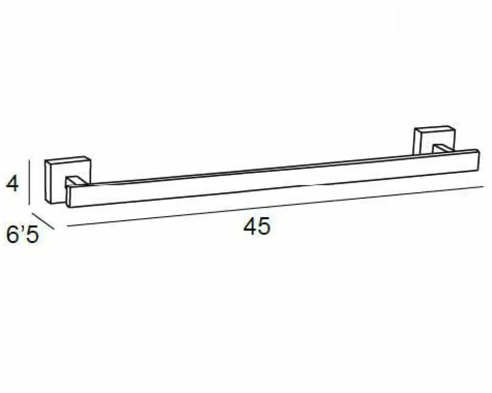 Toallero Barra 45 – Cromo Modelo Lissa – 6218002 – Manillons Torrent