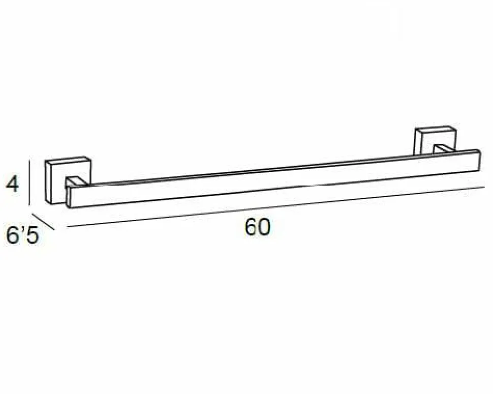 Toallero Barra 60 – Cromo Modelo Lissa – 6201002 – Manillons Torrent