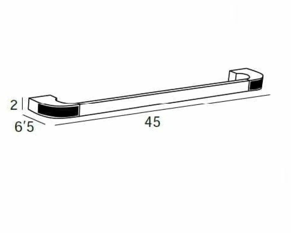 Toallero Barra 45 – Cromo/Oro Modelo Carmen – 6618003 – Manillons Torrent