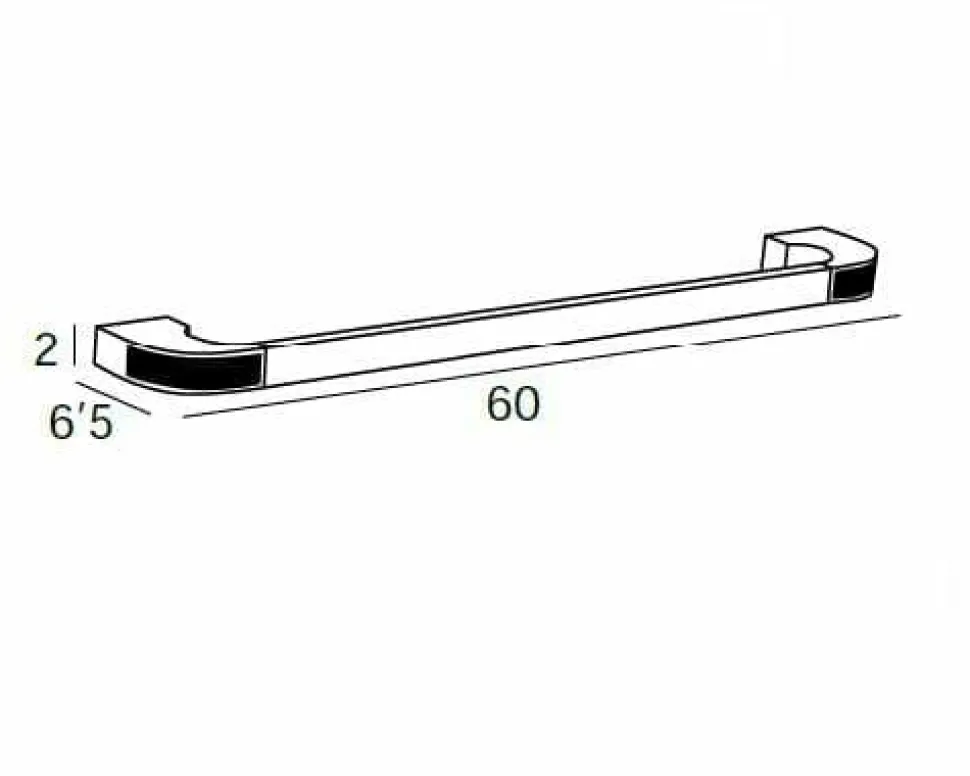 Toallero Barra 60 – Oro-Blanco Modelo Carmen – 6601050 – Manillons Torrent