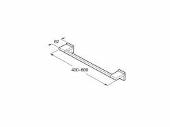 Toallero De Lavabo (Posibilidad De Instalación Mediante Tornillería O Adhesivo) 400 Mm – Rubik – Roca – A816846001