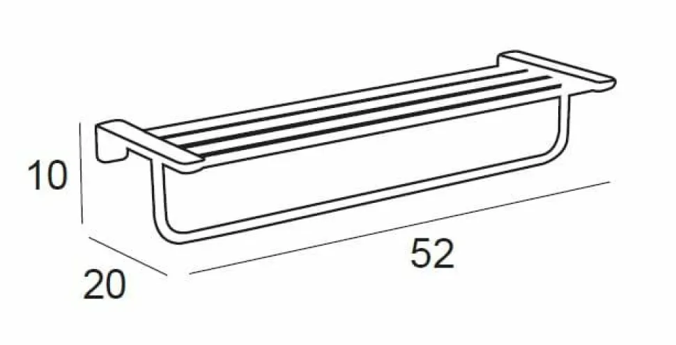 Toallero Repisa – Cromo Modelo Bassic – 1435002 – Manillons Torrent