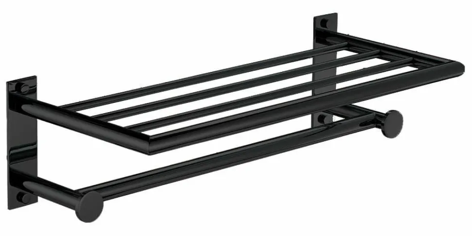 Toallero Repisa – Negro Mate. Modelo Eco – 6535081 – Manillons Torrent
