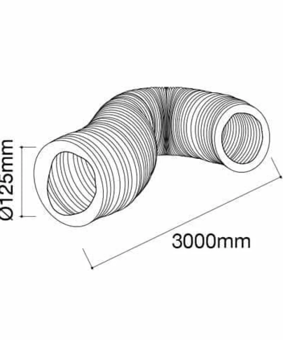 Tubo Flexible Extracción Y Ventilación Ø125mm-3m- Drena