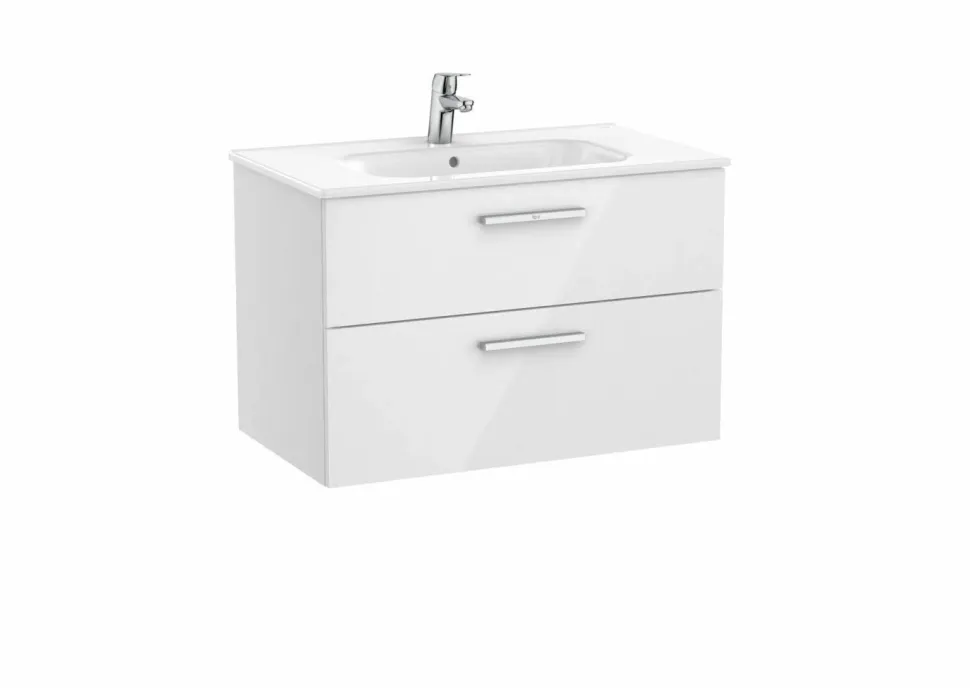 UNIK – Conjunto De Mueble Base Con Dos Cajones Y Lavabo De Porcelana – Victoria – Roca