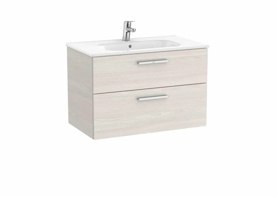 UNIK – Conjunto De Mueble Base Con Dos Cajones Y Lavabo De Porcelana – Victoria – Roca