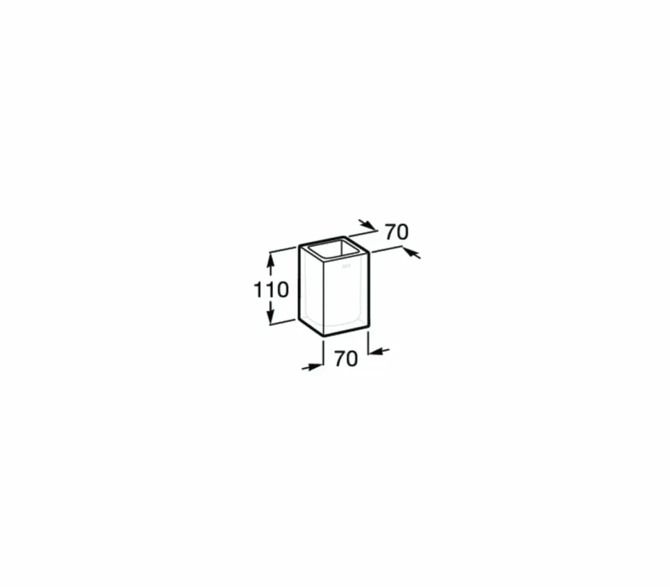 Vaso De Encimera Portacepillos Blanco Mate – ICE – Roca – A816860009